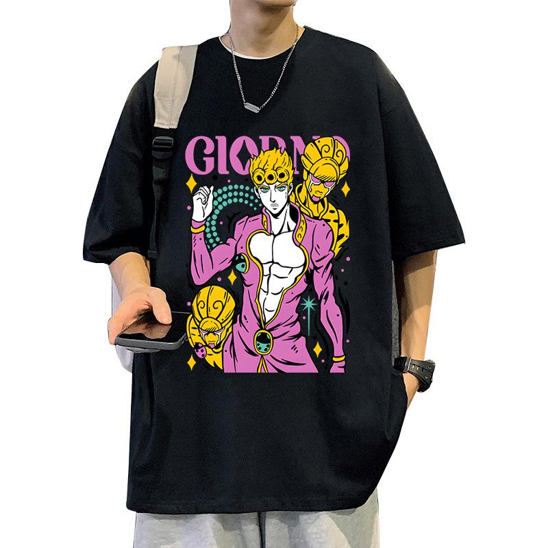 Vinegar Double Jojos Bizarre Adventure Anime Trend Tshirt Cotton Graphic Tee Unisex Unisex Summer Streetwear