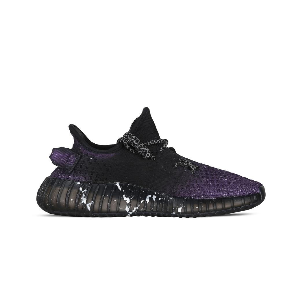 Adidas Originální Yeezy Boost 350 V2 Night Song Ink Splatter Protiskluzové Nízké Ležérní Boty Unisex Černá Fialová HQ4540(Tým368-)