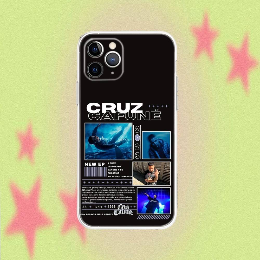 Cruz Cafune Me Muevo Con Dios Transparent Non-Slip Phone Case For iPhone 17,16,15,14,13,12,11,Air,X,XR,Pro,Max,Plus