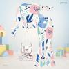 Girls Round Neck Long Sleeve Printed Top Flared Pants Two Piece Set