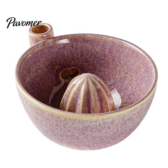 Manual Citrus Juicer Ceramic Berry Washing Bowl, Reamer, Fruit Cleaning Kitchen Prep Bowl And Juice Extraction Tool for Breakfast Salad Tableware Gift