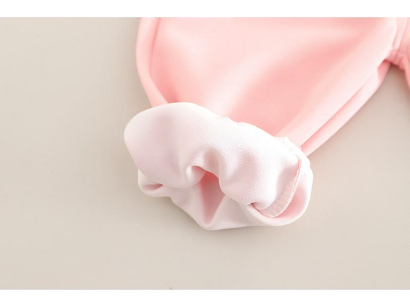 2025 Jaro & Podzim Dívčí Květinová a Králičí Mikinová Souprava - Stylový Dvoudílný Outfit