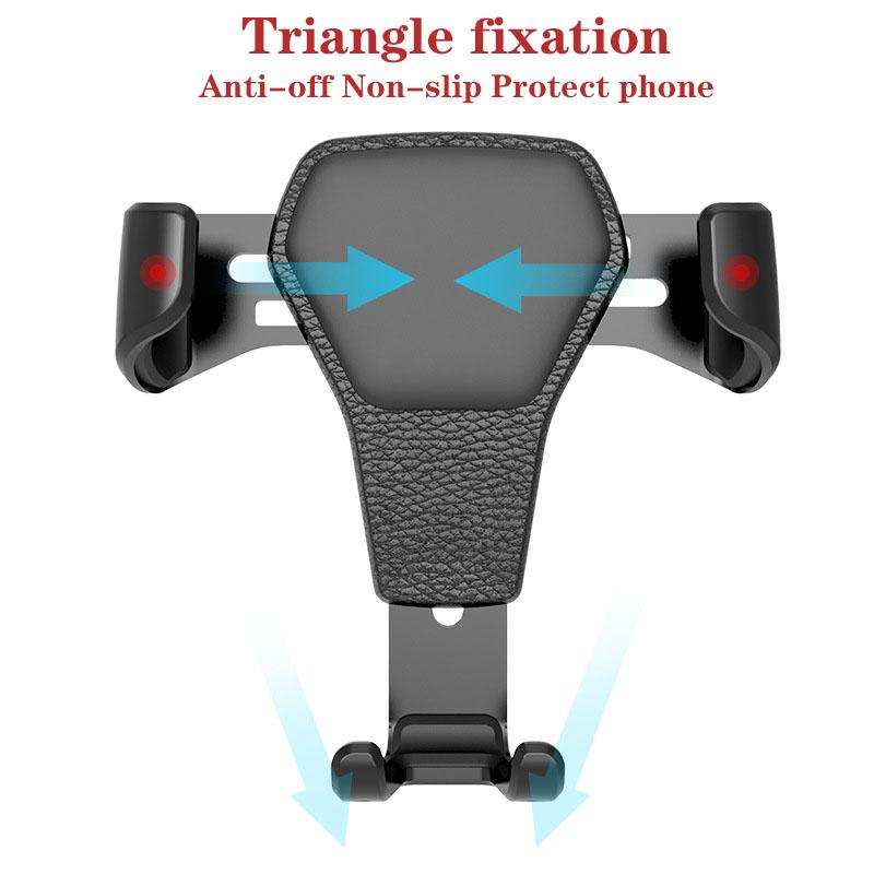 Suporte de telefone para carro Suporte de ventilação de ar para carro Suporte antiqueda por gravidade Sem suporte magnético para celular para iPhone11 XS X Samsung Xiaomi