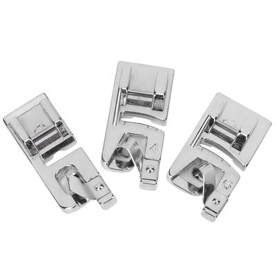 3 szt. Stopka do maszyny do szycia do podwijania brzegów, domowa, do procesu karbowania, akcesoria do szycia