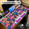 Dinosaur Theme Personalized Mouse Pad Custom Name Text Non Slip Desk Pad For Laptop Office Desktop