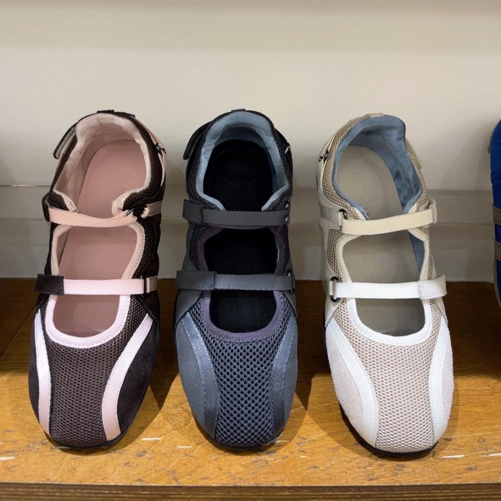 Sheepskin Version~ Korean Version Niche Design Ballet Style Velcro Versatile German Training Shoes Sports Leisure Fashion Forrest Gump Shoes