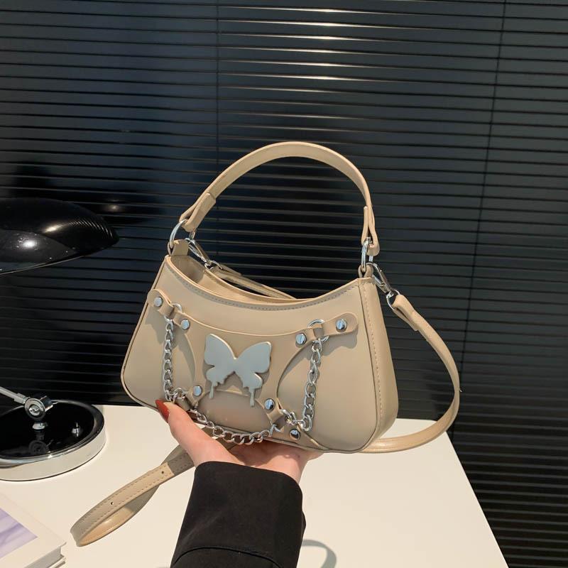 

Сумка-багет на цепочке, женская, новинка 2024 года, ретро, сумка на одно плечо, сумка-багет через плечо, нишевый дизайн