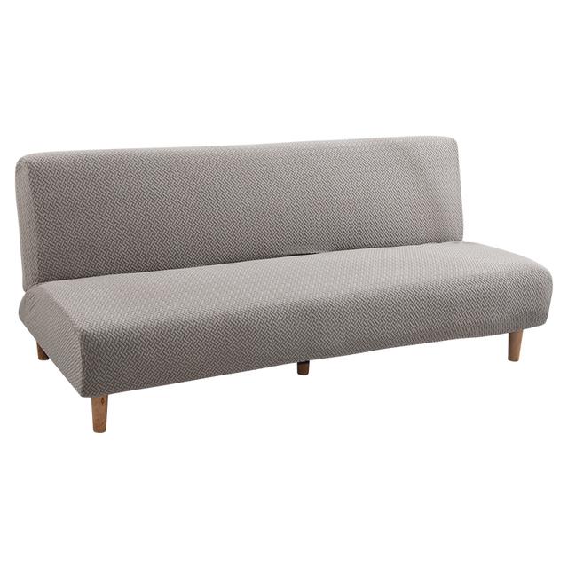 Klappbarer Sofabezug fürs Bett, elastisch, ohne Armlehnen, Futon-Sofabezug, einfarbig, All-Inclusive-Sofaschutz, Heimdekoration