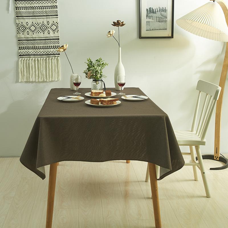 Nordic Minimalist Solid Color Tablecloth Water-resistant and Oil Resistant Restaurant Tablecloth Available in Multiple Colors