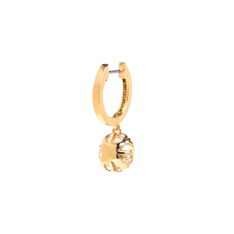 Kate Spade Crystal Hoop Glass Crystal Inlaid Earrings Women's Gold WBRUH400
