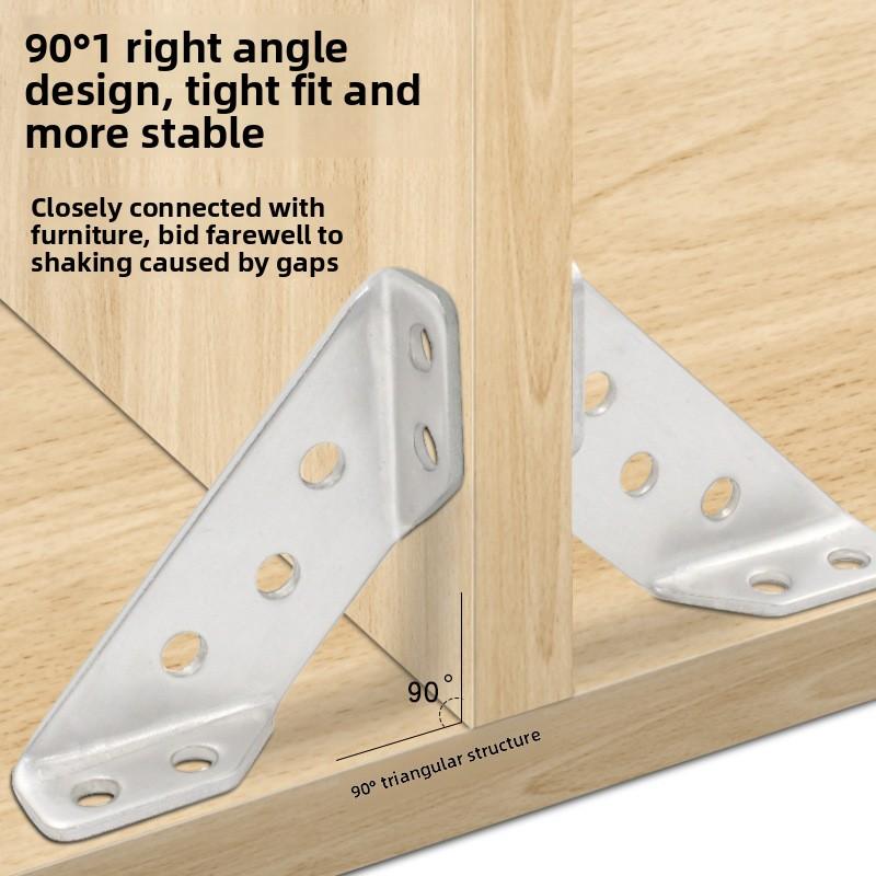 Angle Bracket Thickened Stainless Steel Three Side Right Angle Furniture Hardware Connection Fitting Corner Aluminum Extrusion
