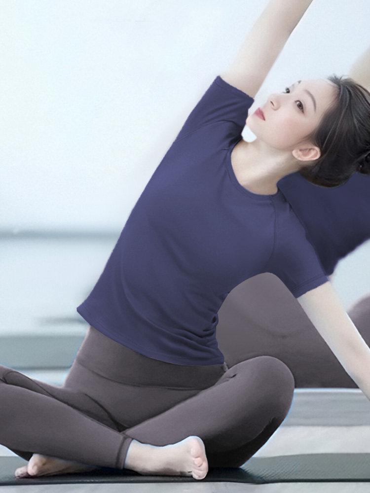 Women s 2026 Yoga & Pilates Short Sleeve Top and Sportswear Set S