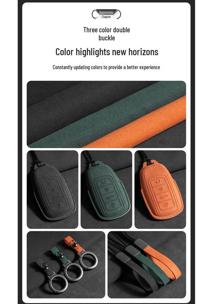 Alcantara Key Case for Chery: Arrizo 8, Tiggo 8 Pro, Tiggo 7/8 Plus