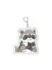Cute Cartoon Raccoon Acrylic Keychain Pendant For Car Keys Couple Bags Student Friend Backpacks Holiday Creative Gift