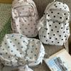 Schoolbag Korean new niche polka dot backpack travel high value college student schoolbag simple foreign lightweight backpack