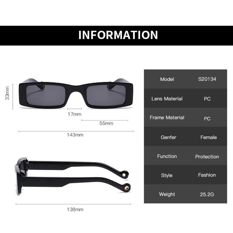 Ins New Fashion Vintage Sunglasses Women Brand Designer Retro Rectangle Sun Glasses Female Popular Colorful Square Eyewear