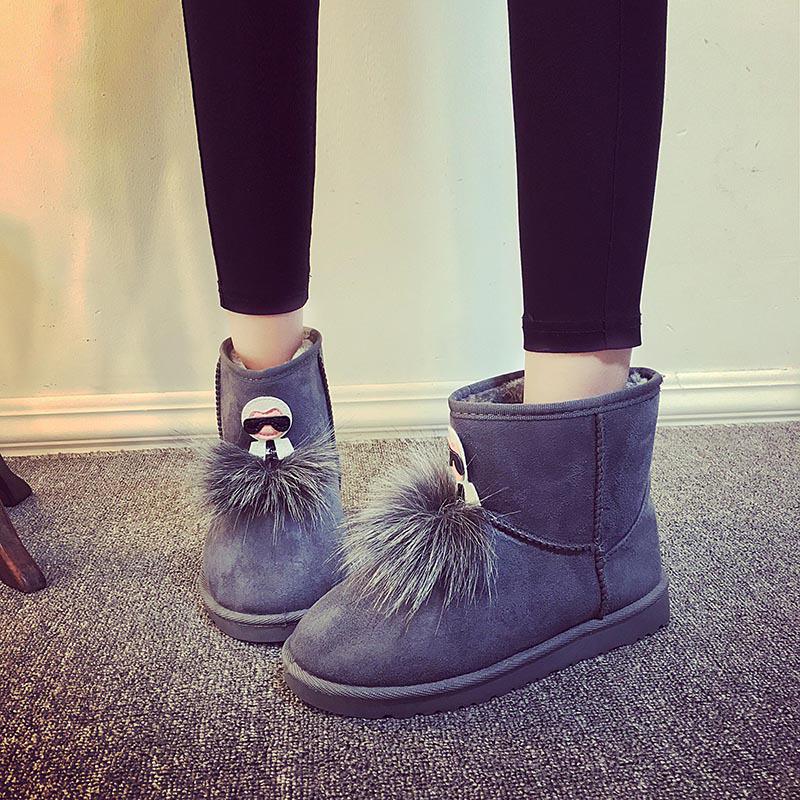 2025 Winter New Snow Short Boots Children Korean Version of Japanese Students Cute Bread Velvet Cotton Shoes Tide