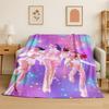 Kpop Demon Hunter Rumi Mira Zoey Gruppo Cartoon Coperta in Flanella Morbida Calda Coperta Plaid per Camera da Letto Soggiorno Letto Viaggio Regalo