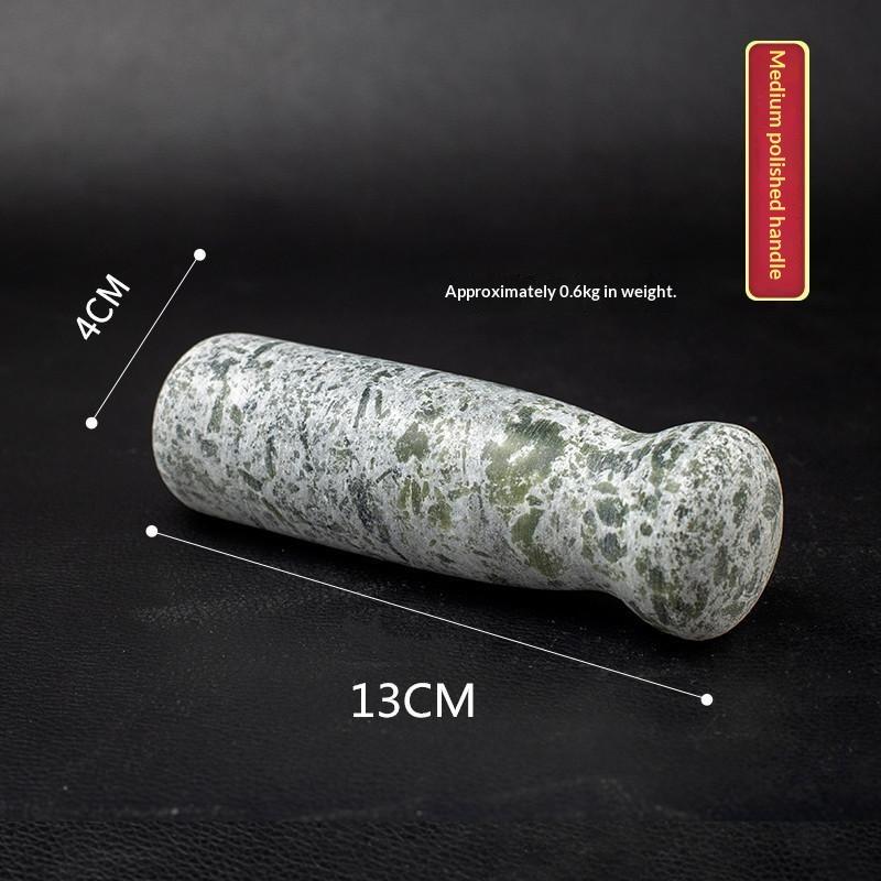 Heavy Duty Natural Granite Grinding Pestle Polished Non-Slip Base for Kitchen Grinding Spices Herbs Pesto Guacamole