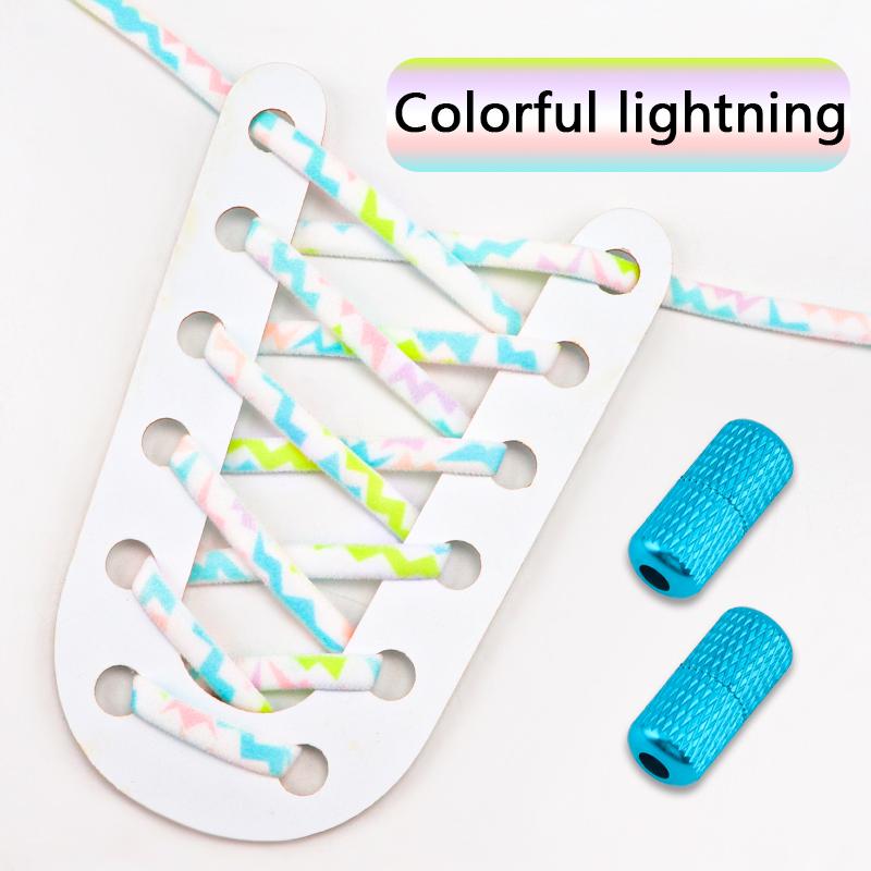 Kleurrijke Schoenveters zonder Strikken Elastische Veters Sneakers Regenboog Rond Tennis Schoenveters zonder Strikken Kinderen Volwassenen Hardloopschoenen Accessoires