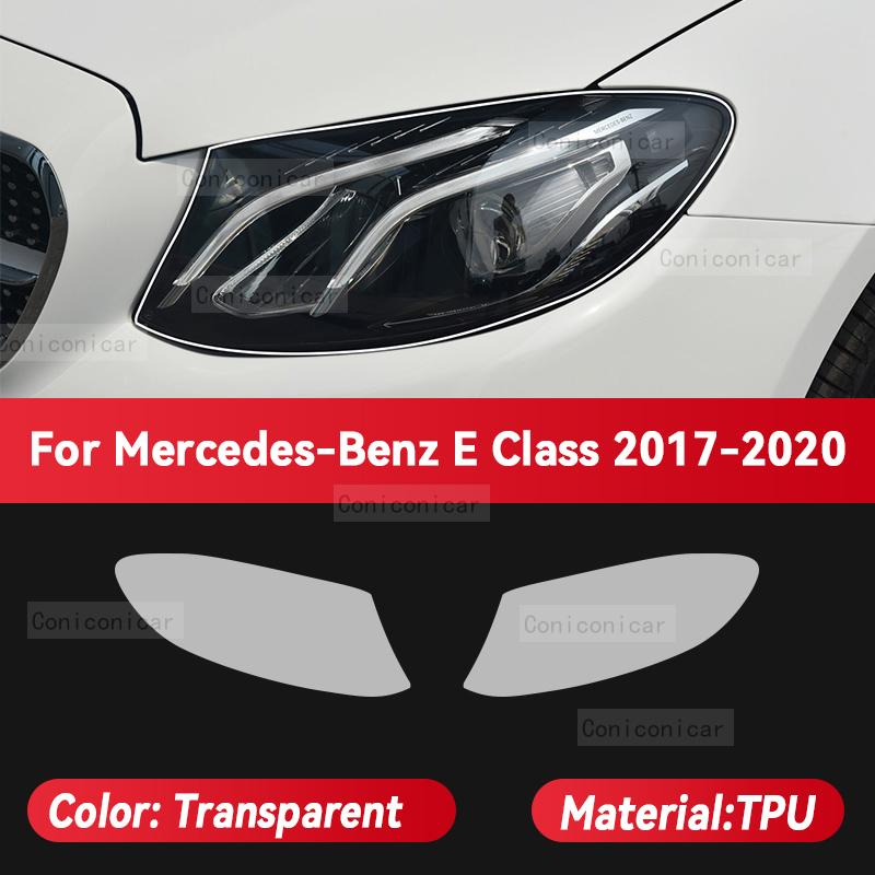Für Mercedes Benz E-Klasse 2017-2023 Auto Scheinwerfer Transparent TPU Schutzfolie Frontlicht Tönung Farbwechsel Zubehör