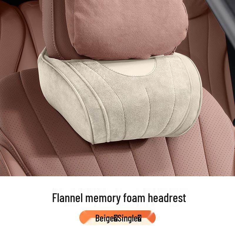 Car Seat Neck and Lumbar Support Pillow – Universal Flannel Cushion for All Seasons