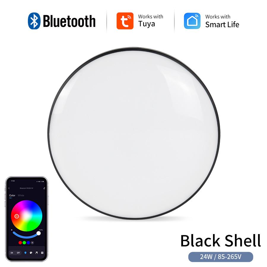 Tuya WiFi Smart Ultra-Thin Ceiling Lamp - Compatible with Alexa and Google, RGBCW Color for Bedroom