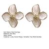 1 Pair Stud Earrings Lucky Clover Shape Fine Workmanship Ear Studs Light Luxury Earrings Jewelry Gift