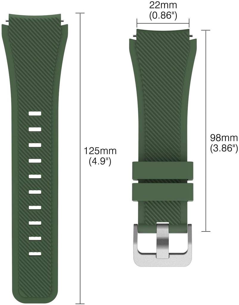 Classic 22mm Silicone Strap For Samsung Galaxy Watch 3 45mm/Huawei Watch 3/GT2 Soft Sport Bracelet Wristband For Amazfit GTR 47mm Correa