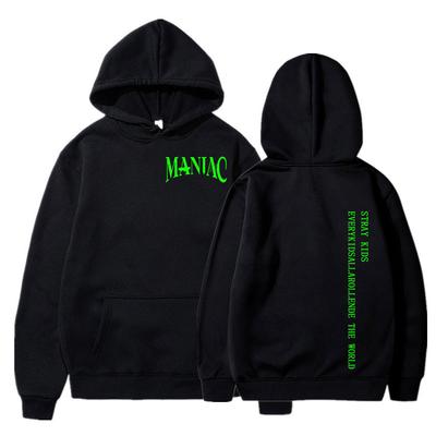 Kaçak Çocuklar MANIAC Baskı Kapüşonlular Kpop Harajuku Sokak Unisex Kadın Büyük Boy Tişörtü Hoodie Kore Moda Kazak Unisex