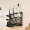 Foldable Over The Door Spices Shelf Large Capacity Rustproof Metal Storage for Small Kitchens