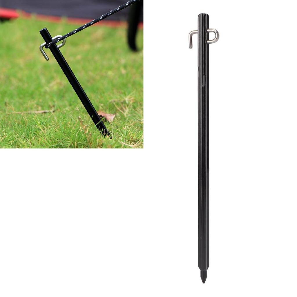 Heavy Duty Aluminum Alloy Tent Ground Stakes with Reinforced Hook, 11.02 Inch for Awning