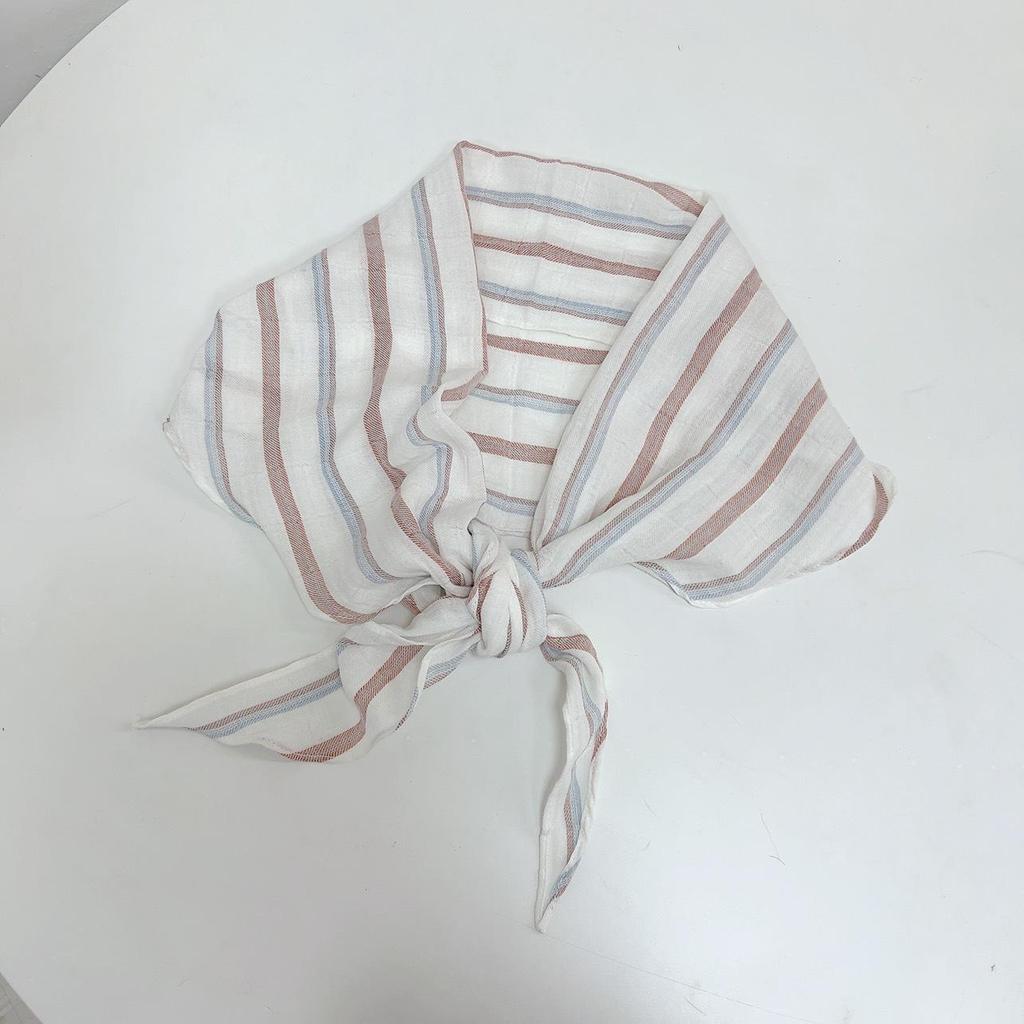 Reiner Baumwoll-Schal mit garngefärbtem Karomuster in über 20 Farben