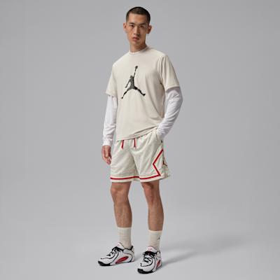 Jordan Casual Shorts Men's Ecru/Red Moderate