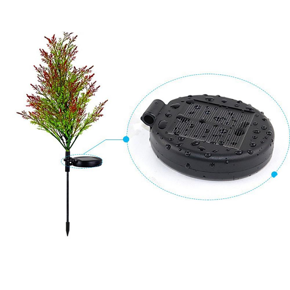 2PCS Solar Garden Lights Christmas Tree Outdoor Pathway Yard Lights Decorations