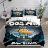 Dog Man Comforter Pillow Case Bedding Set Printed Bed Set Duvet Cover Sheet Pillowcase Bed Soft Quilt Cover Full Queen King Size