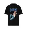 Trendy German Singer Zahide Print T-shirt Short Sleeves Cotton Oversized Merch Tee Tik Tok Ins Star Men Women Unisex Black Tees