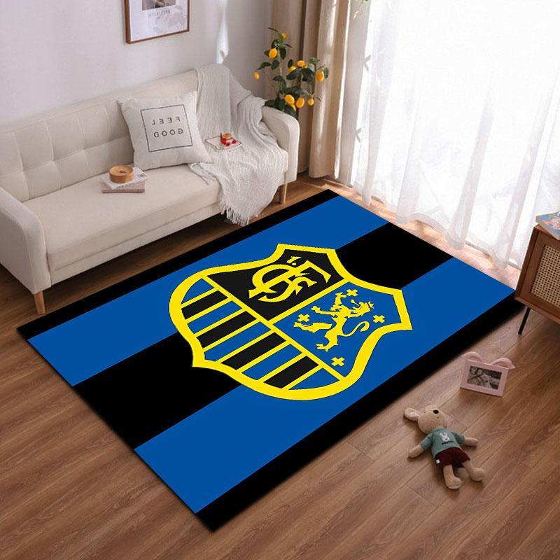 Black and Blue Shield Pattern suitable as a non-slip mat for the living room or bedroom sofa
