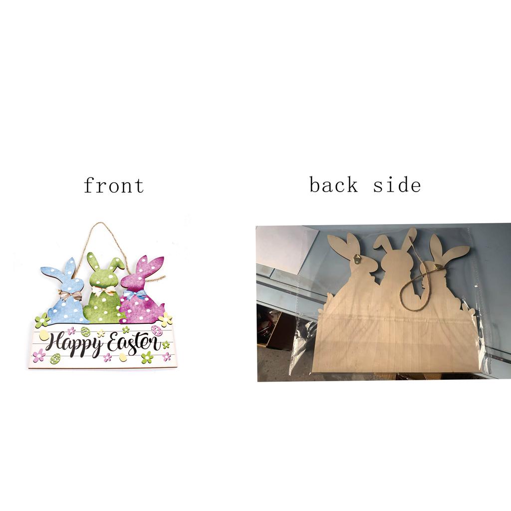 Easter Cartoon Wooden Logohanging, Spring Wooden Decoration Pendant, Easter Decoration