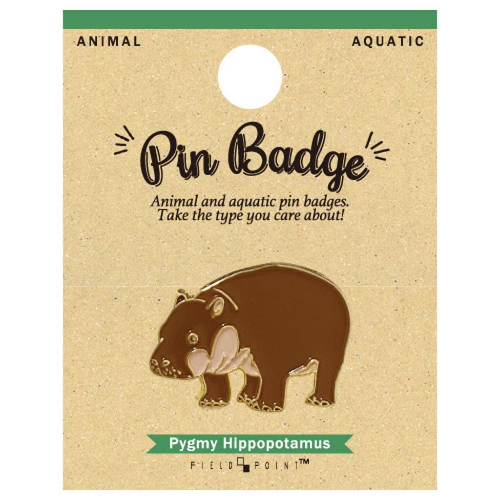 World Shoji Animal Pin Badge Pygmy Hippopotamus 109240