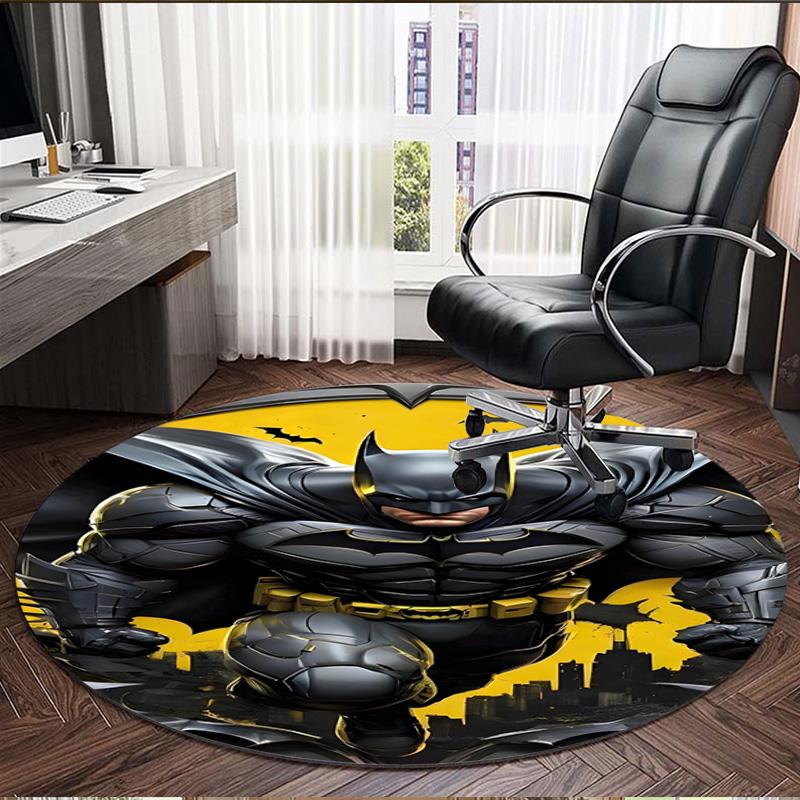 Superheroes Print Round Rug, Washable Floor Carpet, For Entryway Dorm Laundry Room Office Study, Home Decor Birthday Christmas Gift