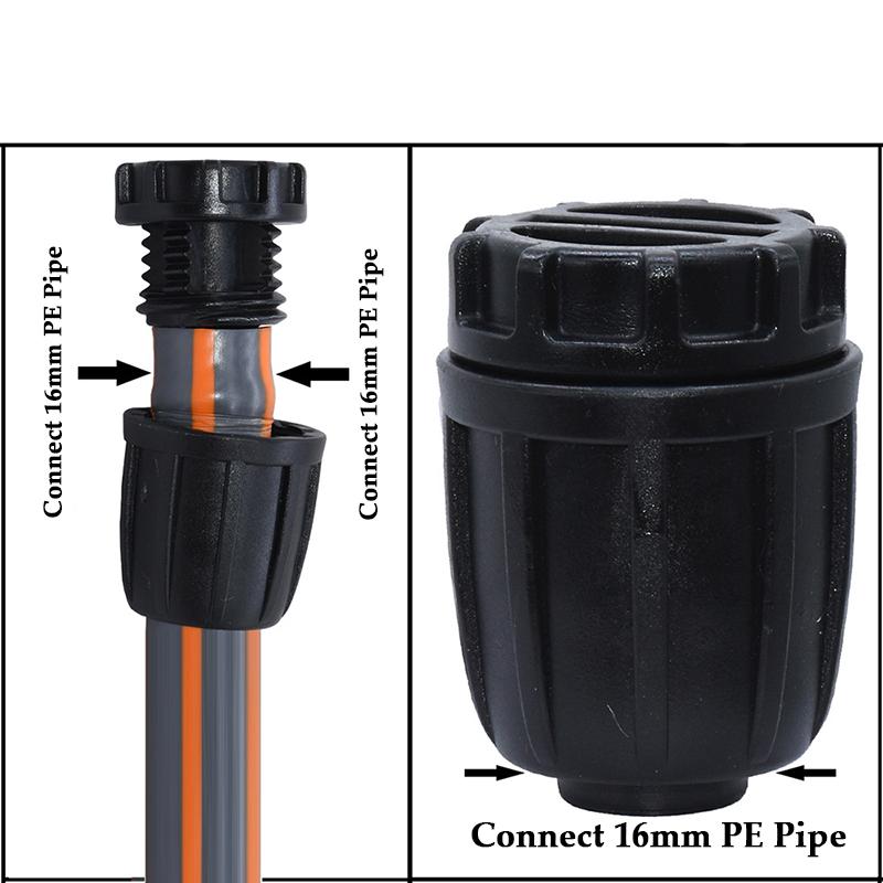 2Pcs/Lot 16mm PE Pipe End Cap Garden Watering Tube Connector Agricultural Irrigation Fittings Lock Catch Water Stop Joint
