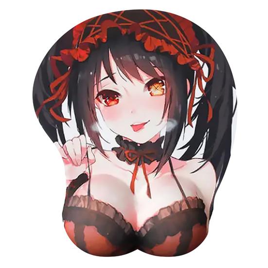 Anime Mouse Pad Chest Non-slip Cartoon 3D Sexy Rubber Mat Wrist Support Single