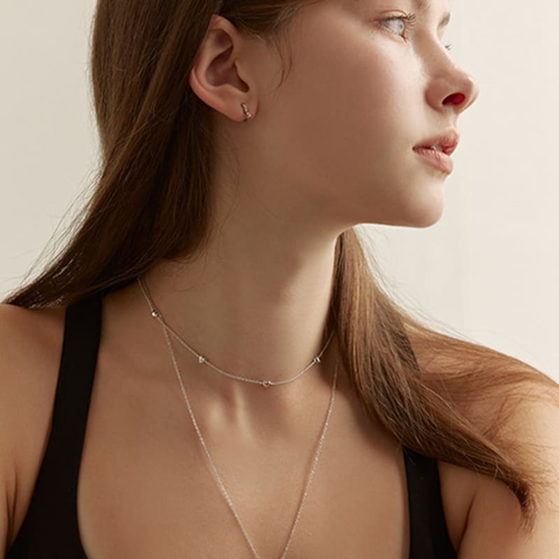 Lewe [3 Possible Styles] Three-way Mini Heart Necklace