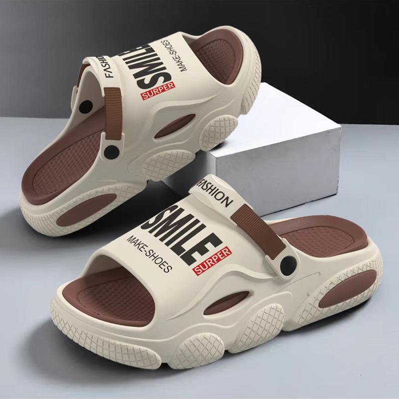 

Мужские летние тапочки для вождения на открытом воздухе - нескользящие модные пляжные спортивные сандалии 44-45 хаки