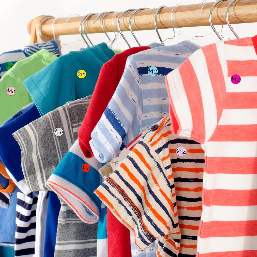 Gersoniel 15000 Pcs 3/4 in Round Color Coding Labels Roll Adhesive Solid Colors Dot Stickers Assorted Colored Circle Stickers Dot Label Stickers for