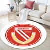 Energie Cottbus Logo Printed Round Rug, Non Slip Washable Circular Carpet For Living Room Bedroom Playroom, Sports Fan Decor, Holiday Birthday Gift