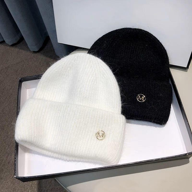 Knitted Hat With Thick Velvet For Women, Warm And Versatile, Big Head Circumference, Head Cover, Ear Protection, Cold Hat