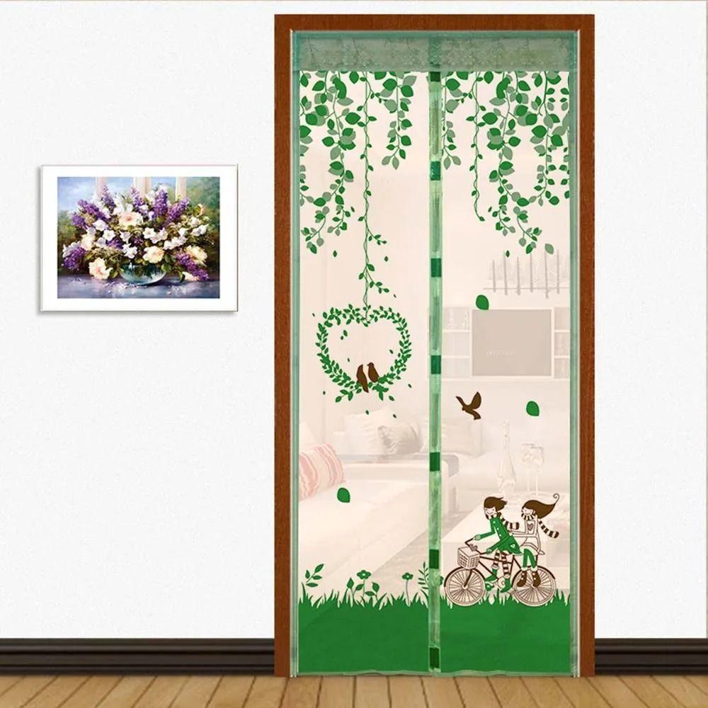 Cartoon Magnetic Door Screen Mesh Net Door Anti-fly Net Mosquito Net Screen Curtain  Home Textile