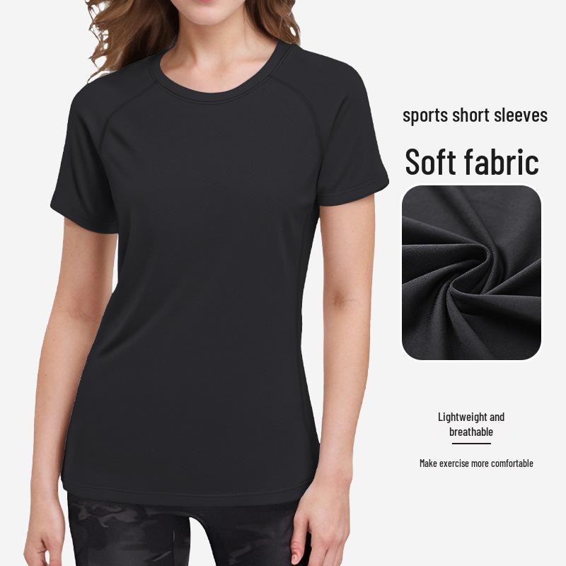 Women's Quick-Dry Mesh Yoga T-Shirt - Loose Fit, Short Sleeve Sportswear for Spring/Summer Fitness and Running